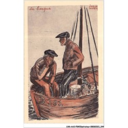 CAR-AAOP5-0394 - ILLUSTRATEUR - DEUX HOMMES, UN BATEAU
