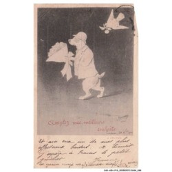 CAR-AEHP19-1087-ILLUSTRATEUR - ESPINASSE - Acceptez mes meilleurs souhaits - Chien