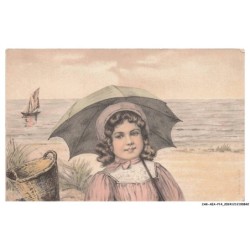 CAR-AEAP14-0880-ILLSUTRATEUR - Fillette et mer