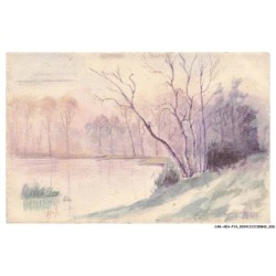 CAR-AEAP14-0893-ILLSUTRATEUR - Le lac - Peinte a la main