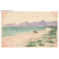 CAR-AEAP14-0889-ILLSUTRATEUR - Au bord de la mer - Peinte a la main