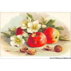 CAR-AAOP1-0067 - ILLUSTRATEUR -  DES FLEURS ET DES POMMES & NOIX - KLEIN