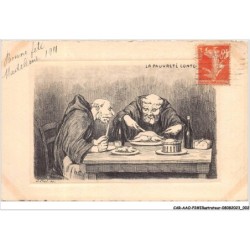CAR-AAOP2-0100 - ILLUSTRATEUR - LES MOINES QUI DEJEUNENT-DAUMIER