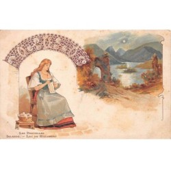 Illustrateur - n°87643 - Les Dentelles - Irlande - Lac de Killarnay - Publicité Maison A. Benoiston