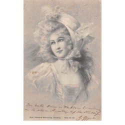 Illustrateur - n°70211 - Jeune femme portant un chapeau