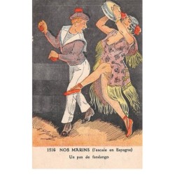 Illustrateur - n°76487 - A.P. Jarny - 1516 Nos Marins (l'escale en Espagne) - Un pas de fandango