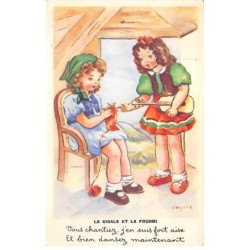 Illustrateur - n°72433 - La Cigale et la Fourmi - Vous chantiez ... dansez maintenant
