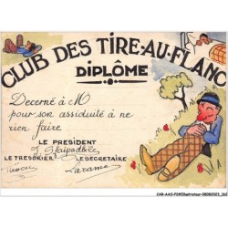 CAR-AAOP2-0180 - ILLUSTRATEUR - CLUB DES TIRE-AUFLANC -DECERNE A M POUR SON ASSIDUITE A NE RIEN FAIRE