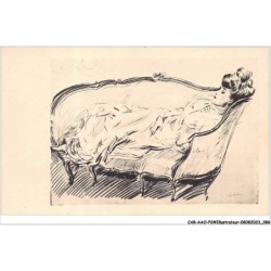 CAR-AAOP2-0142 - ILLUSTRATEUR - UNE FEMME VAUTRE DANS SON CANAPE