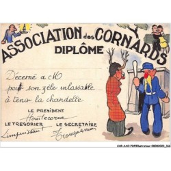 CAR-AAOP2-0182 - ILLUSTRATEUR - ASSOCIATION DES CORNARDS DIPLOME-DECERNE A M POUR SON ZELE INLASSABLE A TENIR LA CHANDEL