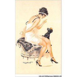CAR-AAOP3-0195 - ILLUSTRATEUR - BELLE FEMME , UN CHIEN,UN COUSSIN, UNE BALLE - MASSARD