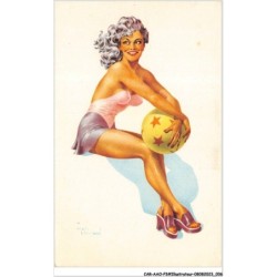 CAR-AAOP3-0188 - ILLUSTRATEUR - BELLE FEMME ,BELLES JAMBES, UN BALLON