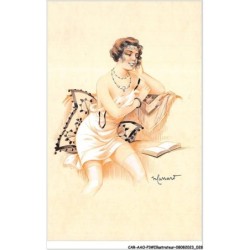 CAR-AAOP3-0199 - ILLUSTRATEUR - BELLE FEMME , UN COUSSIN,UN CANAPE , UN LIVRE - MASSARD