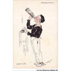 CAR-AAOP3-0211 - ILLUSTRATEUR - UNE FEMME , BOUTEILLE DE VIN - BOUISSET