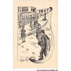 CAR-AAOP3-0213 - ILLUSTRATEUR - LES HABITANTS, LA RUE , 1947