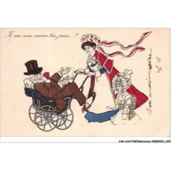 CAR-AAOP4-0308 - ILLUSTRATEUR - UN HOMME & UNE FEMME & POUSSETTE