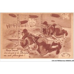 CAR-AAOP5-0451 - ILLUSTRATEUR - DEUX SOLDATS , UNE PLANQUE