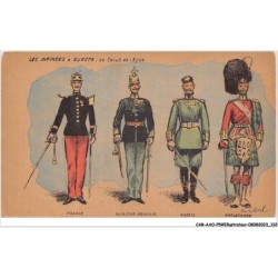 CAR-AAOP5-0438 - ILLUSTRATEUR - DES SOLDATS DE NATIONALITE DIFFERENTE FRANCE,AUTRICHE,RUSSIE,ANGLETERRE