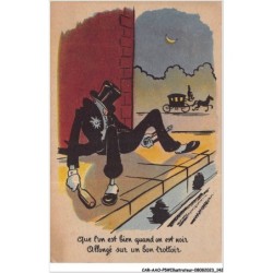 CAR-AAOP5-0443 - ILLUSTRATEUR - UN MONSIEUR , UNE BOUTEILLE