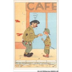 CAR-AAOP5-0421 - ILLUSTRATEUR - DEUX SOLDATS, CAFE