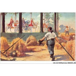 CAR-AAOP6-0490 - ILLUSTRATEUR - UN HOMME, DES CAVALIERS , DU FOUIN