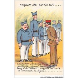 CAR-AAOP5-0420 - ILLUSTRATEUR - DES HOMMES EN FILE, UN INSPECTEUR