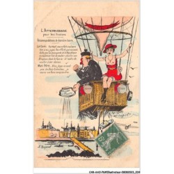 CAR-AAOP6-0479 - ILLUSTRATEUR - MONGOLFIERE, UN HOMME & UNE FEMME, L'ATTERRISSAGE