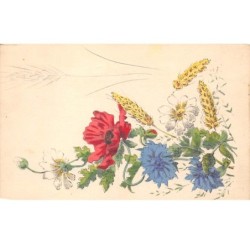 Illustrateur - n°64603 - Coquelicots, marguerites, blé, bleuet