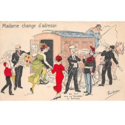 Illustrateur - n°64591 - Fercham - Madame Change d'adresse : Un pot sur le Revenu de Mamers - Politique