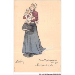 CAR-AAOP6-0486 - ILLUSTRATEUR - UNE FEMME , UN ENFANT . LES MISERABLES VICTOR HUGO