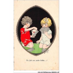CAR-AAOP6-0514 - ILLUSTRATEUR - DEUX FILLETTES , DES CARTES