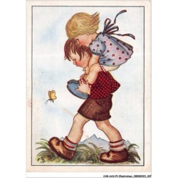 CAR-AASP1-0095 - ILLUSTRATEUR - un frère portant au dos sa soeur - Hansi-karte