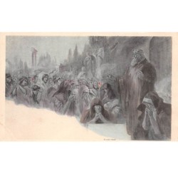 Illustrateur - n°64575 - Roi entouré d'hommes et de femmes priant