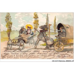 CAR-AASP1-0065 - ILLUSTRATEUR - Croisade entre chariot à cheval et voiture