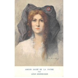 Illustrateur - n°87679 - Léon Hornecker - Amour sacré de la Patrie - Offert par le Journal l'Alsace Belfort