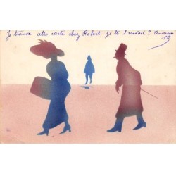 Illustrateur - n°88590 - Ombres d'une femme et d'hommes