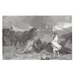Illustrateur - n°88582 - Surand - Coq, Lion terrassant un Aigle - Journée Française du Secours National