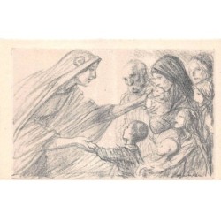 Illustrateur - n°88578 - Femmes, vieil homme et enfants - Journée Française du Secours National