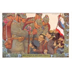 Illustrateur - n°63230 - Allemagne Militaire - Wir mög'n a mit nach Paris