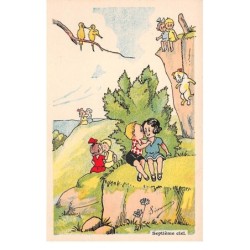 Illustrateur - n°64006 - Simonne - Septième ciel - Couples s'embrassant