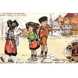 Illustrateur - n°63136 - Marechaux - En Alsace Reconquise - Maintenant, tu sais, l'élégance ... permise - CP souple