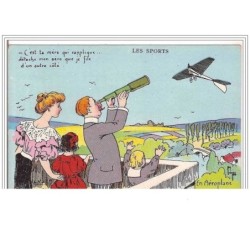 ILLUSTRATEURS.LES SPORTS.EN AEROPLANE.C'EST TA MERE QUI RAPPLIQUE....DETACHE MON AERO QUE JE FILE........