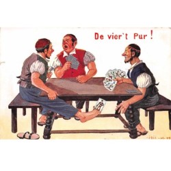 Illustrateurs - n°64075 - De vier't Pur ! - Hommes jouant aux cartes