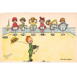 Illustrateur - n°63991 - Simonne - Un joli cliché - Garçon prenant en photo des jeunes filles