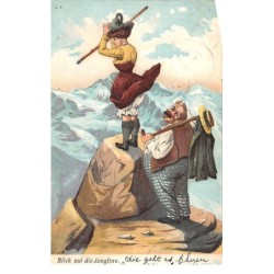 Illustrateur - n°70236 - Blick aud die Jungfrau - Couple sur une plage au bord de la mer