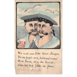 Illustrateur - n°70234 - Marins trinquant et fumant la pipe