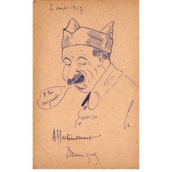 Illustrateur - n°88572 - Portrait d'un Militaire - A toi mignon - Carte peinte à la main