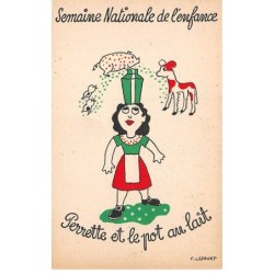 Illustrateur - n°88598 - F. Lesourt - Perrette et le Pot au Lait - Semaine Nationale de l'Enfance