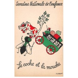 Illustrateur - n°88600 - F. Lesourt - Le coche et la mouche - Semaine Nationale de l'Enfance
