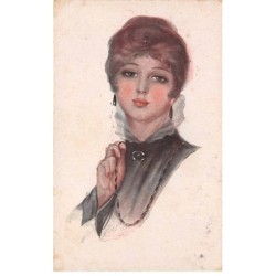 Illustrateur - n°88485 - Jeune femme avec un regard légèrement triste